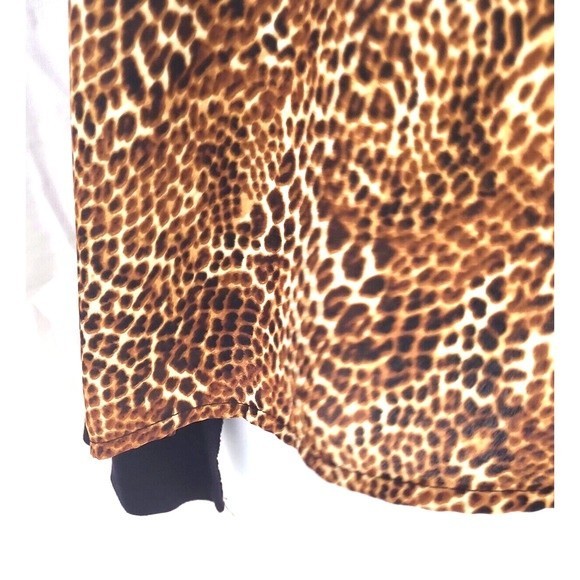 Worthington PXL Leopard Print Sleeveless Lightweight Layered Top - Picture 6 of 8